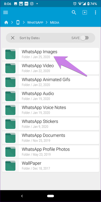 Hình ảnh Whatsapp không hiển thị bộ sưu tập trên android iphone 10
