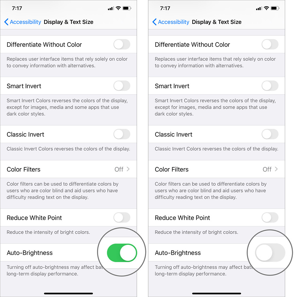 Tắt Tự động độ sáng trong ứng dụng Cài đặt iOS 13 trên iPhone