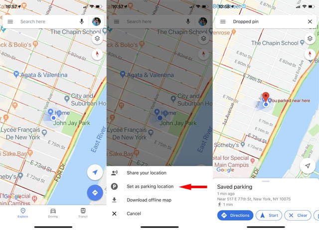 Google Maps: Hãy nhớ nơi bạn đã đỗ