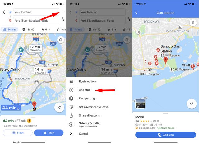 Google Maps: Thêm điểm dừng cho chuyến đi của bạn