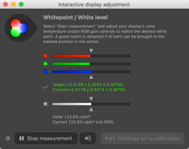 Điều chỉnh hiển thị tương tác DisplayCAL