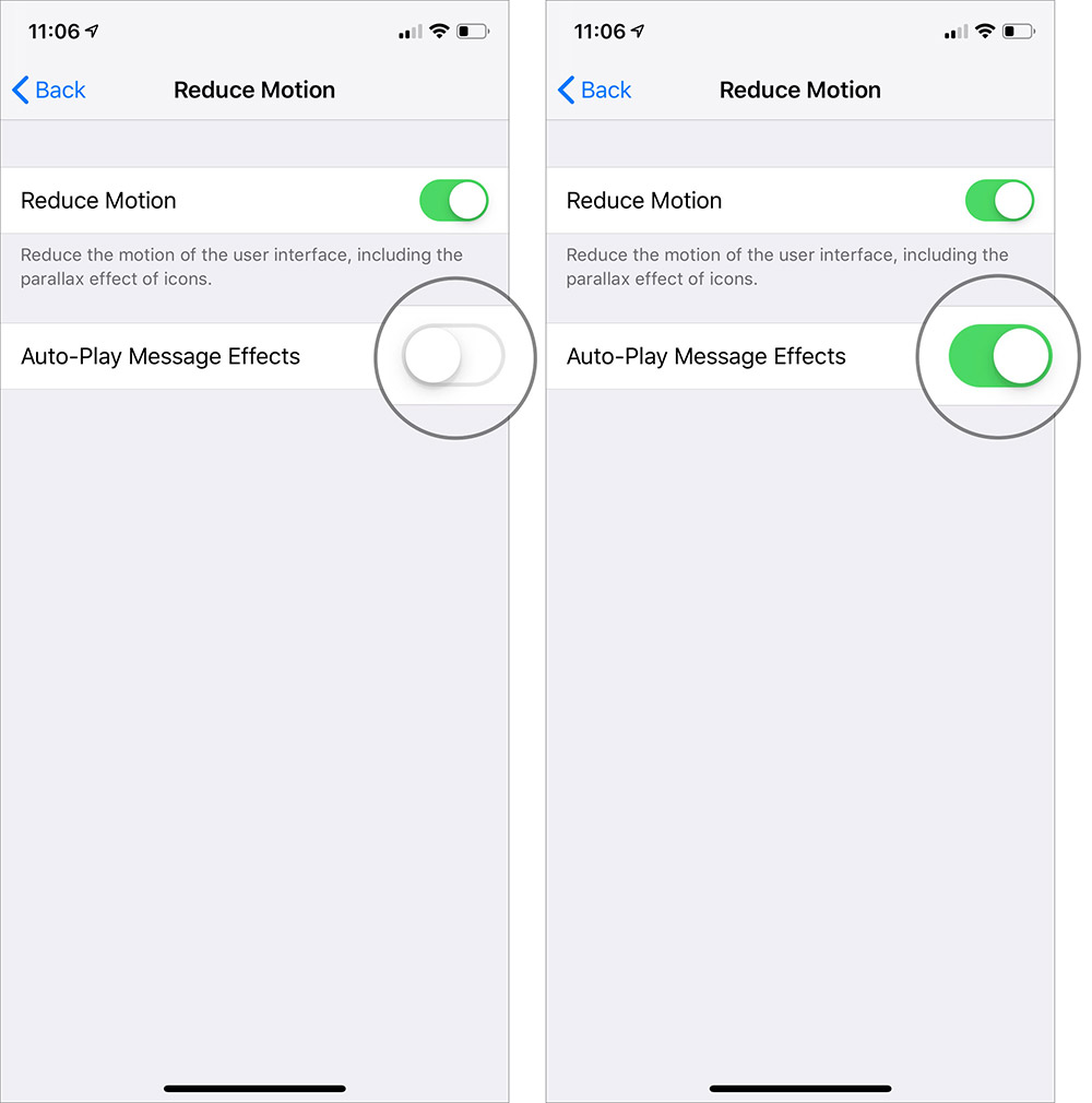 Bật hiệu ứng tin nhắn tự động phát trên iPhone