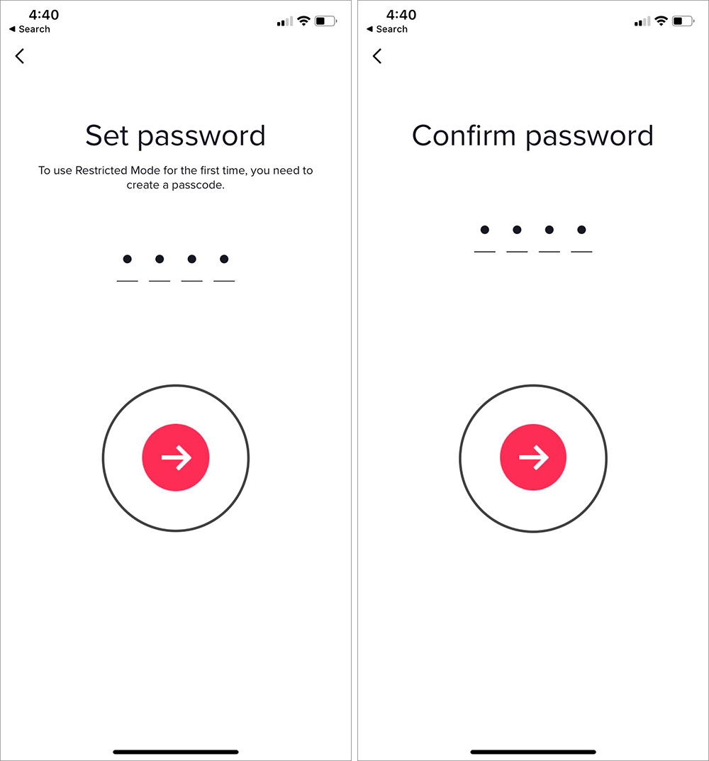 Đặt mật khẩu để bật chế độ hạn chế trên iPhone
