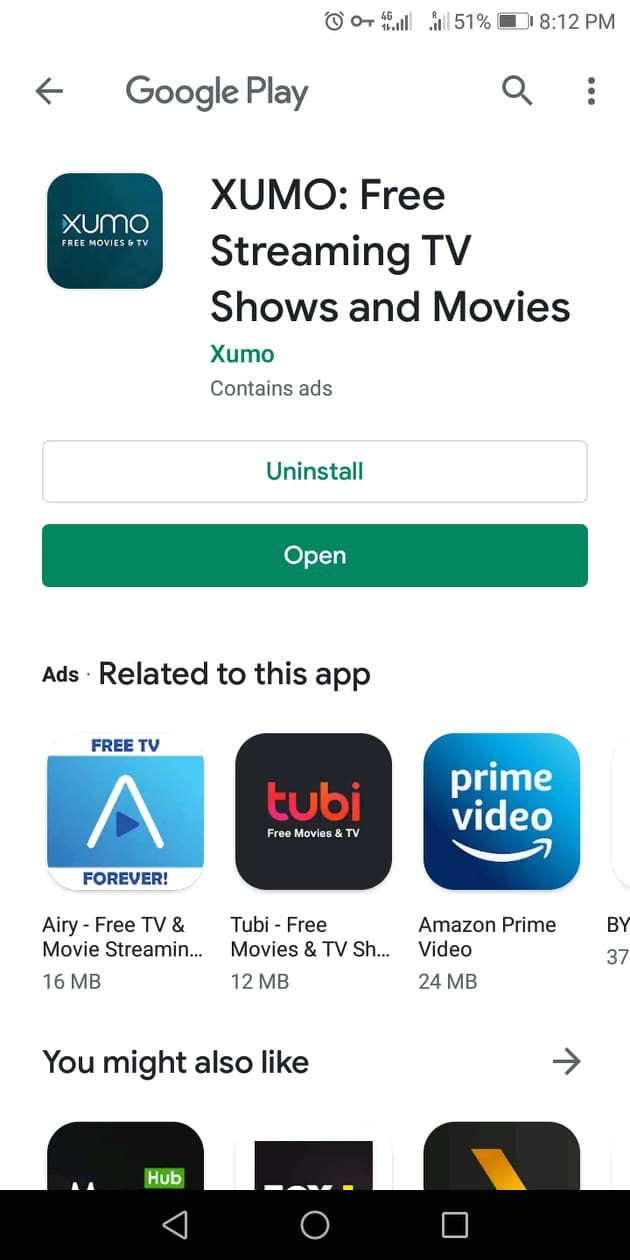 Bươc 7 - Cách cài đặt XUMO trên thiết bị Android