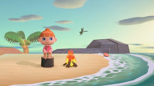 Animal Crossing: New Horizons lưu bãi biển chuyển