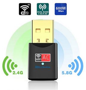 Bộ chuyển đổi USB Blueshadow - Băng tần kép 2.4G / 5G Thẻ mạng không dây Wi-fi ac mini