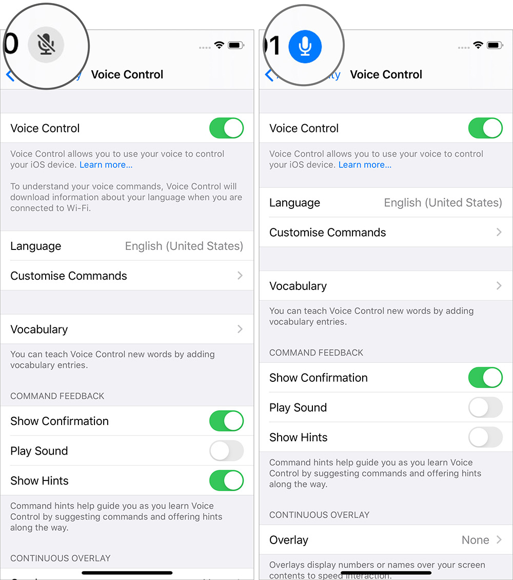 Sử dụng Điều khiển bằng giọng nói trong iOS 13 trên iPhone mà không cần kết nối Internet