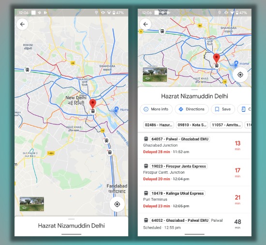 Google maps 2 Tip dan trik Periksa lokasi kereta