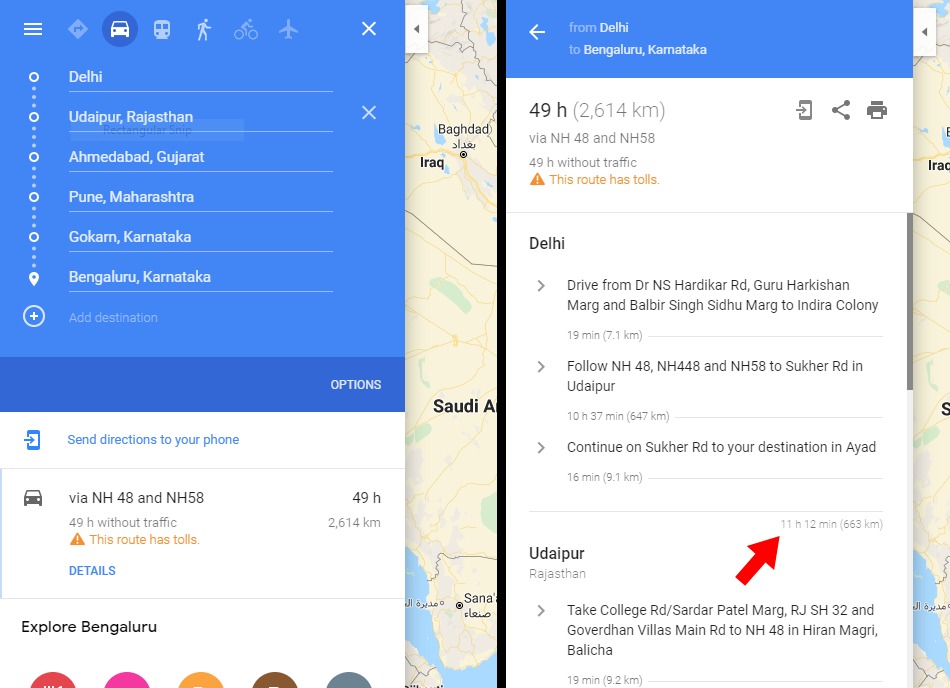 bản đồ Google 3 Mẹo và thủ thuật Road Trip Planner