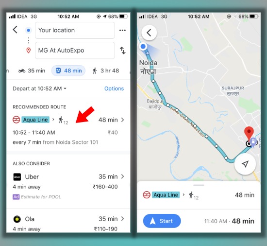 Peta Google 1 Fitur tersembunyi Navigasi transit