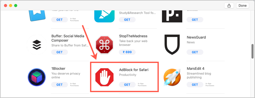 AdBlock cho Safari trong Mac App Store