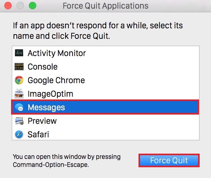 iMessage không hoạt động trên Mac