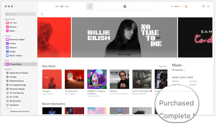 iTunes đã mua trên Mac