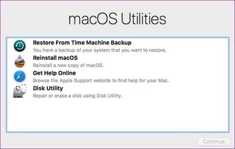 Chế độ phục hồi Mac làm thế nào để sử dụng cửa sổ tiện ích macos