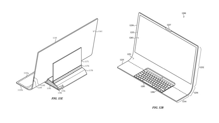 Apple paten menunjukkan kemungkinan desain struktural melengkung untuk komputer iMac masa depan 3