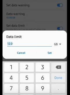 Đặt giới hạn dữ liệu trên Samsung Galaxy A50