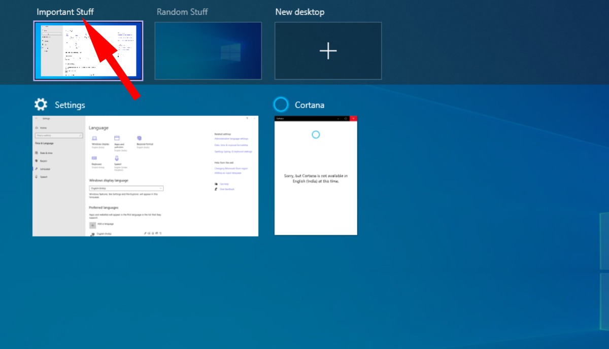 Windows  10 Tính năng 20H1 Đổi tên máy tính để bàn ảo