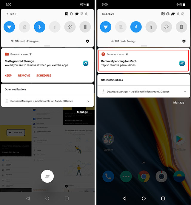 Android 11 quyền tạm thời trên mọi điện thoại Android