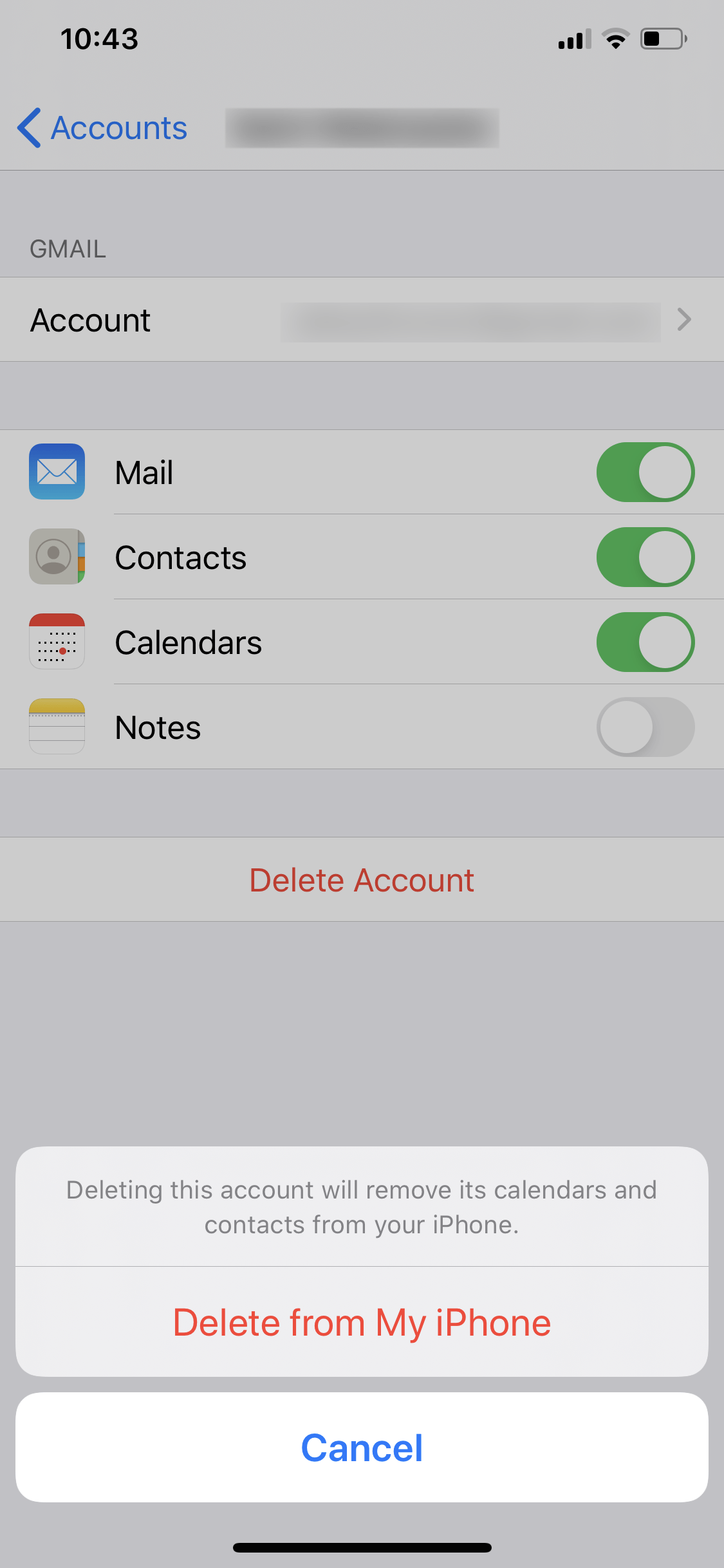 iOS 13.1 Cắt văn bản của email chuyển tiếp