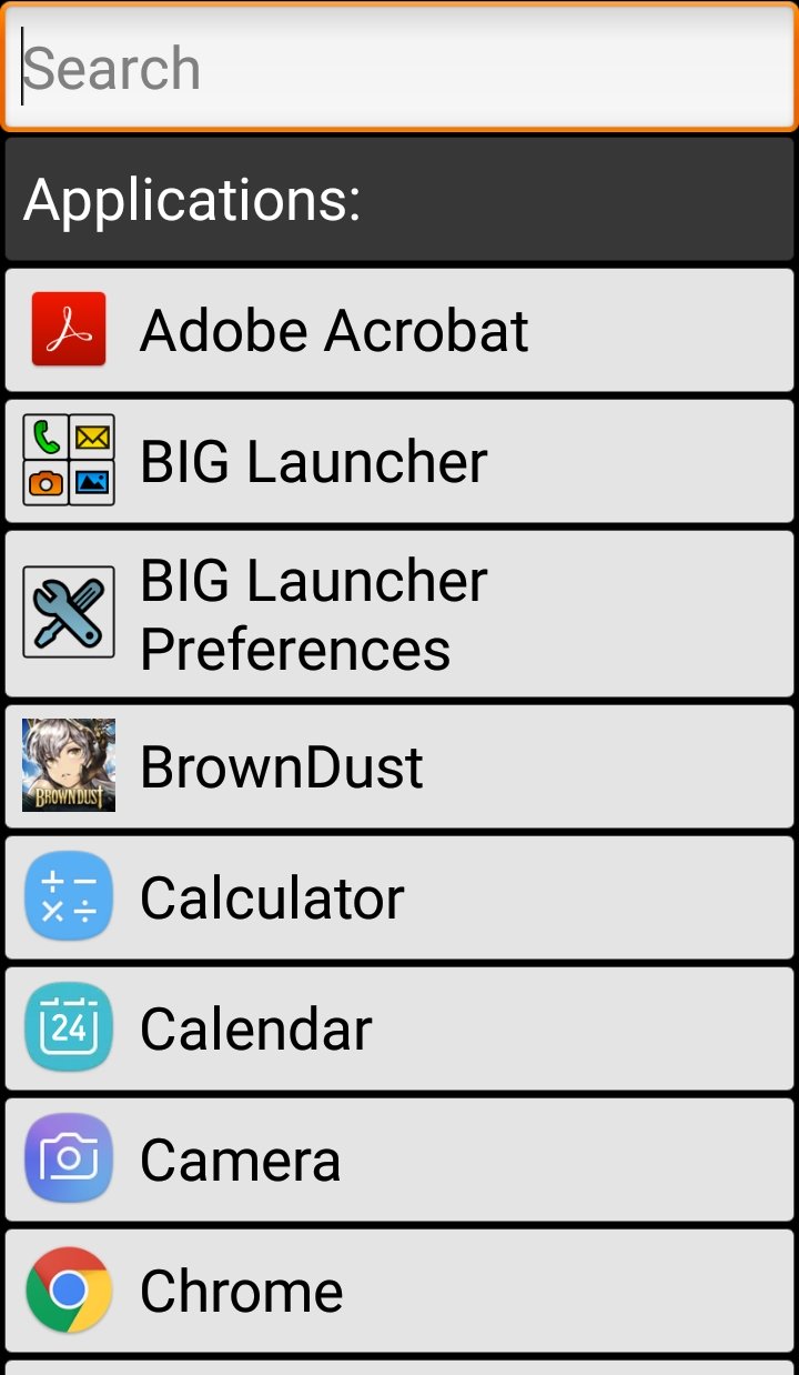 Trình khởi chạy Android tốt nhất dành cho người cao niên - Tìm kiếm ứng dụng BIG Launcher