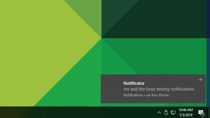 Phản chiếu thông báo Android tới Windows 10