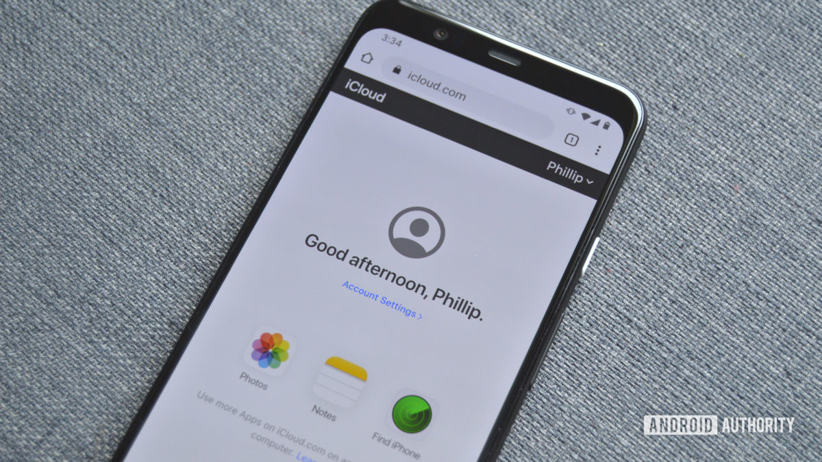 Apple  iCloud cho android trên google pixel 4 xl