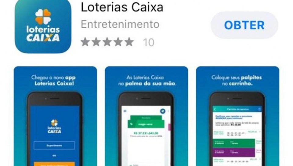 Hiện tại, App Loterias Caixa chỉ dành cho người dùng sistema iOS