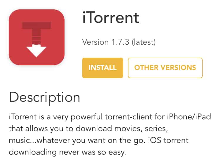 Cài đặt iTorrent trên iPhone, iPad - Không bẻ khóa
