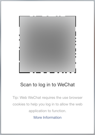 Quét mã QR để truy cập web WeChat