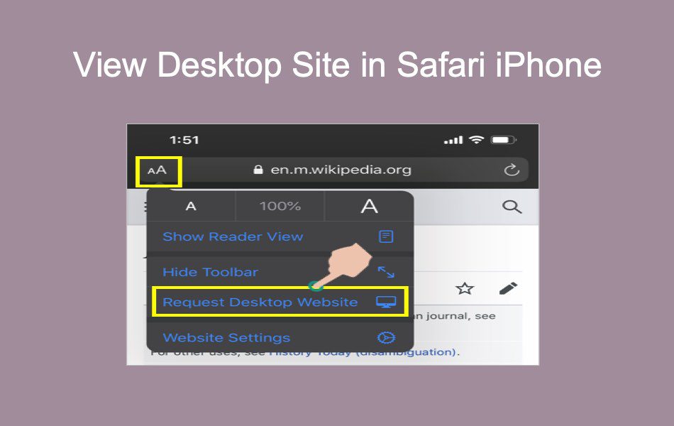Làm cách nào để xem trang web máy tính để bàn trong Safari iPhone?