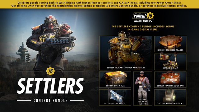 Fallout 76 Wastelanders Ngày phát hành NPC Settlers Gói nội dung Raiders