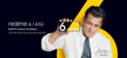 Ngôi sao Bollywood Salman Khan là đại sứ thương hiệu cho realme 6 Thiết bị.