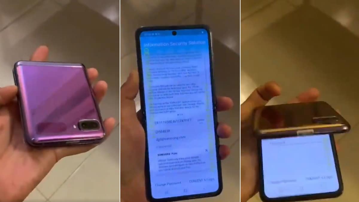 Samsung Galaxy Z Flip Leaked in Alleged Hands-on Video, Reveals an Uncomfortably Tall Display