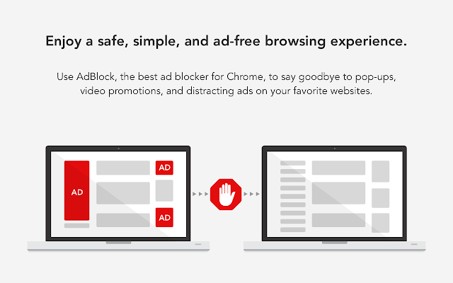 Người dùng sử dụng AdBlock chỉ để chặn quảng cáo đột phá và quảng cáo video trên Google Chrome