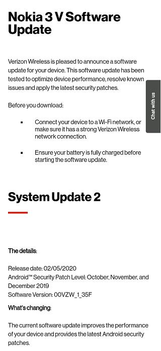 Verizon-Nokia-3-V-software-update "width =" 320 "height =" 696 "class =" size-full wp-image-95220 "srcset =" https://piunikaweb.com/wp-content/uploads/2020/02/ Verizon-Nokia-3-V-software-update.png 320w, https://piunikaweb.com/wp-content/uploads/2020/02/Verizon-Nokia-3-V-software-update-138x300.png 138w "size =" (max-width: 320px) 100vw, 320px "Pagespeed_url_hash =" 3615288441 "onload =" Pagespeed.CriticalImages.checkImageForCriticality (this)<div class='code-block code-block-4' style='margin: 8px auto; text-align: center; display: block; clear: both;'></noscript><style>.ai-rotate {position: relative;}
.ai-rotate-hidden {visibility: hidden;}
.ai-rotate-hidden-2 {position: absolute; top: 0; left: 0; width: 100%; height: 100%;}
.ai-list-data, .ai-ip-data, .ai-filter-check, .ai-fallback, .ai-list-block, .ai-list-block-ip, .ai-list-block-filter {visibility: hidden; position: absolute; width: 50%; height: 1px; top: -1000px; z-index: -9999; margin: 0px!important;}
.ai-list-data, .ai-ip-data, .ai-filter-check, .ai-fallback {min-width: 1px;}</style><div class='ai-rotate ai-unprocessed ai-timed-rotation ai-4-2' data-info='WyI0LTIiLDJd' style='position: relative;'><div class='ai-rotate-option' style='visibility: hidden;' data-index=