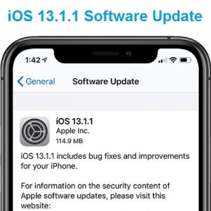 iOS 13.1.1 Cập nhật phần mềm