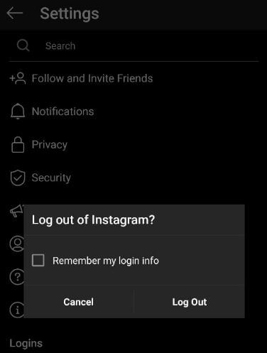 Cách đăng xuất Instagram trên Android và máy tính