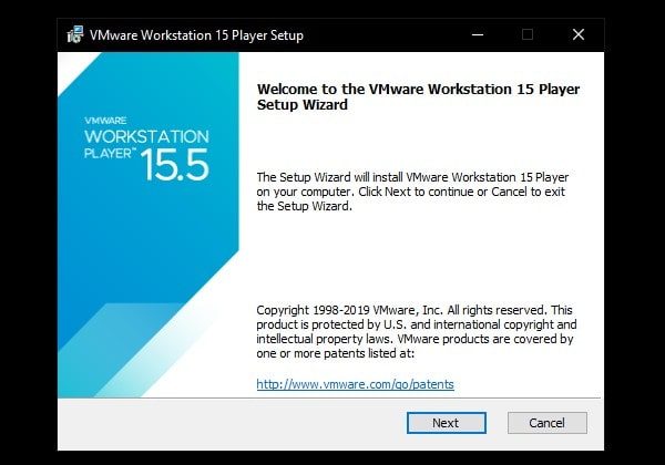 Thiết lập máy trạm VMware 15
