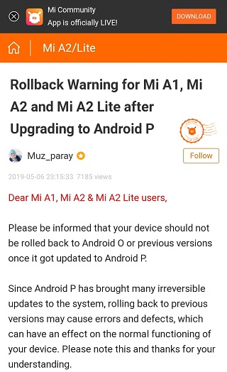 Cập nhật Android 10 cho Xiaomi Mi A3