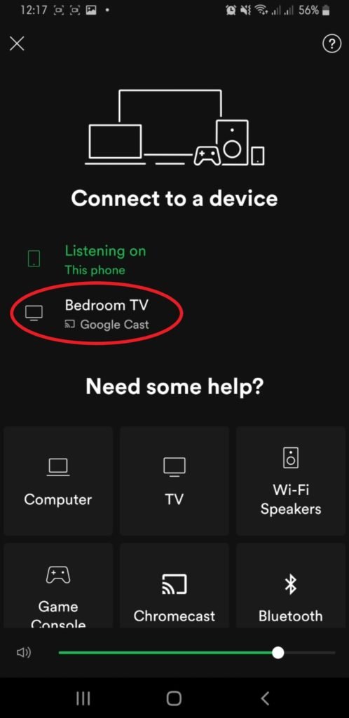 Chromecast Spotify - Kết nối với thiết bị