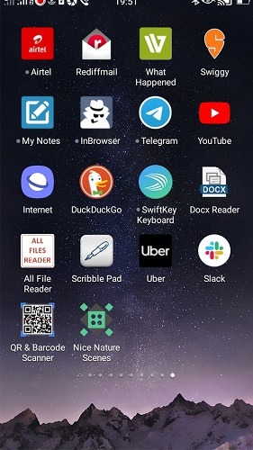 Ứng dụng Ứng dụng Geyser được cài đặt trên điện thoại