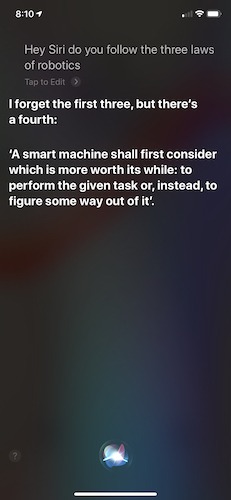 Những thứ hài hước đặt ra luật Siri Robotics