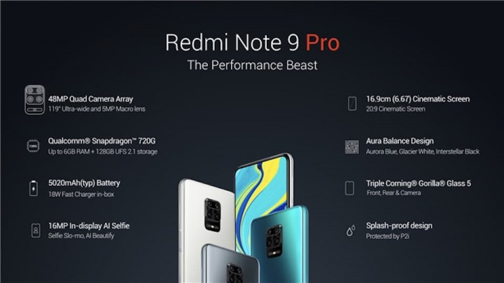 Hình ảnh Xiaomi Redmi Note 9    Pro