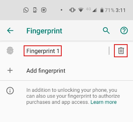 Android cihazınıza nasıl yeni bir parmak izi ekleyeceğiniz aşağıda açıklanmıştır 3