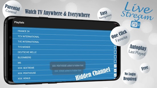 Truyền hình trực tiếp - Màn hình IPTV của M3U Stream Player