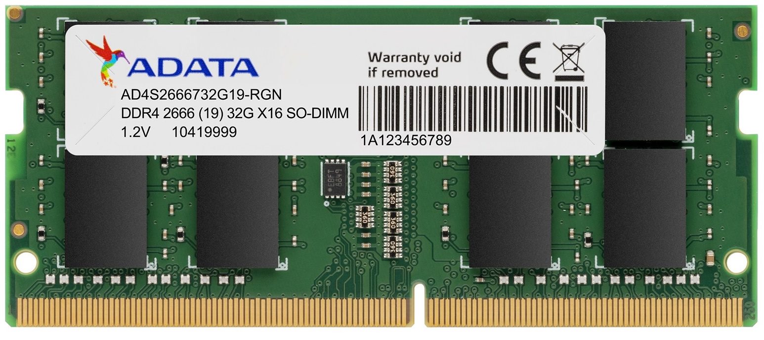ADATA đã phát hành mô-đun DDR4 U-DIMM / SO-DIMM @ 2666 MHz với công suất ...