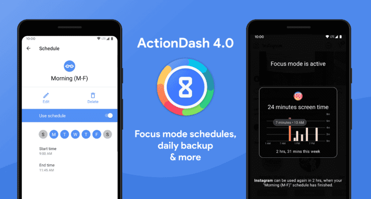 ActionDash diperbarui ke v4.0 dengan penjadwal mode fokus, lebih banyak bawaan…