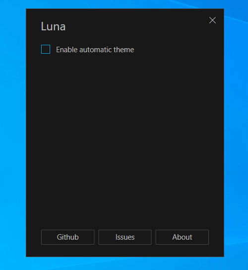Với Luna, bạn có thể tự động lên lịch hình nền và chủ đề tối