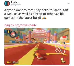 Tin tức thi đua: Ryujinx hiện có thể chạy Mario Kart 8 Deluxe khá tốt nhờ hỗ trợ nhị phân ARM 32 bit & byuu, higan, bsnes đều nhận được những cải tiến đáng chú ý bao gồm tăng hiệu suất lớn trong byuu!
