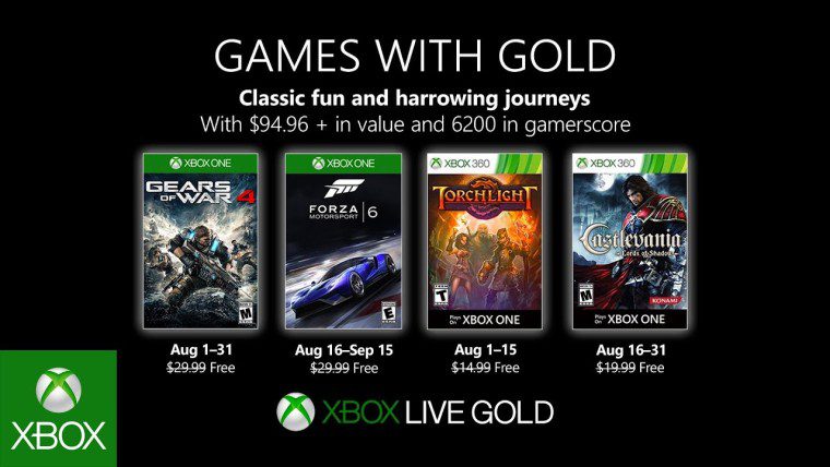 Trò chơi với vàng: Forza Motorsport 6 và Castlevania Lord of Shadows hiện miễn phí